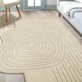 thumbnail image 4 of JONATHAN Y GREENE STREET 6 x 9 Area Rug, Retro Bohemian Abstract Striped Handwoven Wool - Ivory/Beige, GST103A-6, 4 of 12