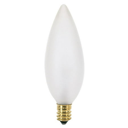Frost Incandescent Pendant - Satco S3385 40W 220V B10 Frosted E12 Candelabra Base Incandescent bulb