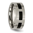 thumbnail image 5 of Diamond2Deal Titanium Brushed with Black Rubber 8mm Flat Men's Band Size 13, 5 of 6