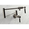 thumbnail image 3 of Kingston Brass KS4106DKL Kaiser Two-Handle 1-Hole Wall Mount Pot Filler Faucet in Polished Nickel, 3 of 8