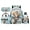 Cute Otter Print, variant on Uorisanigo Cute Penguin School Backpack 4-Piece Set for Boys, Large Capacity 17-Inch Bookbag with Water Bottle Holder, Picnic Lunch Bag and Pencil Case for Outdoor Travel