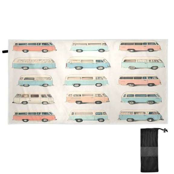 Cars Quick Dry Sand Resistant Beach Towel 30x60in Lightweight for Pool, Gym, Travel