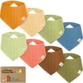 thumbnail image 1 of Baberos de muselina para bebés KeaBabies, suaves y absorbentes, paquete de 8, 1 of 9