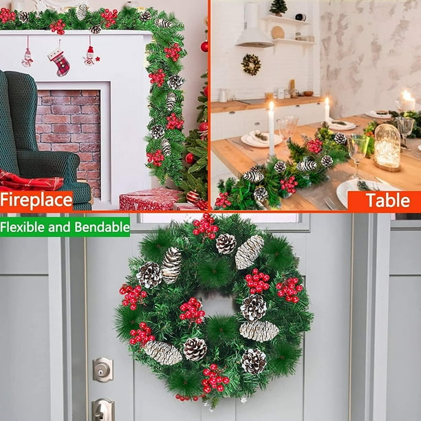 Outdoor battery operated garland on sale with timer