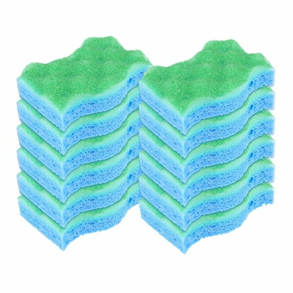 Non-Scratch Scrub Sponge-12Count, Sponges for Dishes, Sponges Kitchen, Cleaning Sponge, Cleans Fast Without Scratching, Stands Up to Stuck-on Grime, Cleaning Power for Everyday Jobs