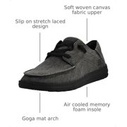 Skechers Melson Volgo Canvas Mens Slip on Shoes, Lace-Up Casual Shoes