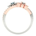 thumbnail image 4 of Halo Engagement Ring for Women - 0.48ct Simulated Turquoise in 14K White/Rose Gold Promise Ring, 4 of 7