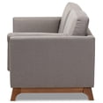 thumbnail image 4 of Allora Causeuse en Tissu Gris et Noyer, 4 of 9