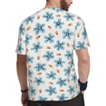 thumbnail image 2 of Wukai Flower Leaves Print Men's Short-Sleeved Mesh T-Shirt,Quick-Dry Short Sleeve Workout T-Shirt-X-Small, 2 of 8