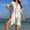 White Womens Summer Dresses Clearance, variant on Summer Boho Dress for Women Trendy Smocked UPF 50+ Swimsuit Cover Ups Hollow Out V-Neck Ruffle Trim Sun Screen Cardigan