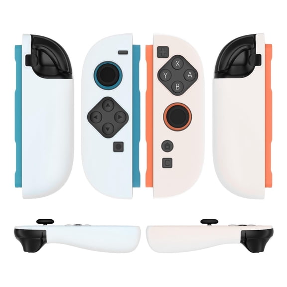 TNP JoyCon 2 Case Cover for Nintendo Switch 2 2025 - Protective Silicone Switch 2 Joycon Cover with Thumb Grip Caps - Ergonomic Anti-Slip Soft Shell Skin Case for Joy Con Controller (White)