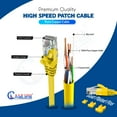 thumbnail image 6 of Cat6 Ethernet Cable 5-Pack 10ft RJ45 LAN UTP Cat 6 Network Patch Internet Cable Yellow, 6 of 7