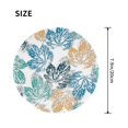 thumbnail image 3 of ZNDUO 2 Pack Round Mouse Pad Watercolor Vintage Leaf Texture 7.9" Small Non-Slip Rubber Gaming Mousepad Desk Mat for Home Office, 3 of 7