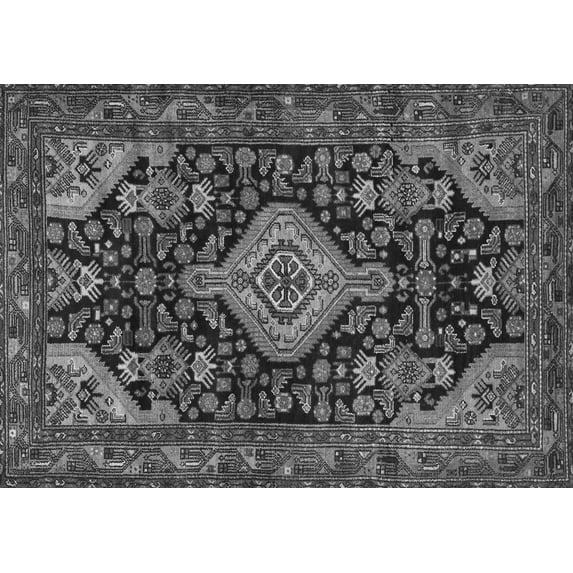 Ahgly Company Indoor Rectangle Persian Gray Traditional Area Rugs, 6' x 9'