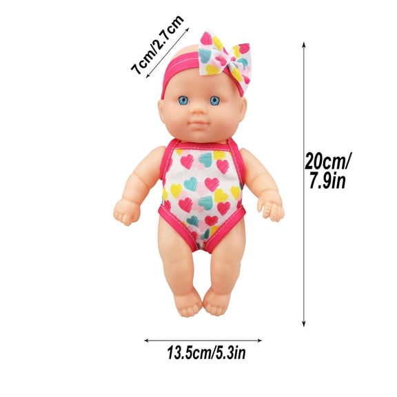 A Swivel Arm Vinyl Swimming Doll 12 Inch With Removable Swimsuit Simulation Infant Toy For Kids Bath Play