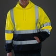 thumbnail image 6 of Men Reflective Sweatshirt High Visibility Pullover Top Long Sleeve Hoodie Coat, 6 of 7