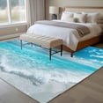 thumbnail image 4 of Non-Slip Rug Pad Rugs Sea Wave Blue Sky White Clouds Rectangle Area Rugs 5x7Ft Soft Carpet Pads for Living Room Kids Room, Summer Beach Theme, 4 of 9