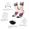 thumbnail image 3 of Bingfone Compression Socks for Women and Men Long Socks for Running Athletic Cycling Nurse- Mushroom, 3 of 6