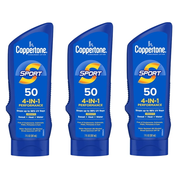 Coppertone SPORT Sunscreen Lotion Broad Spectrum SPF 50 Multipack (7