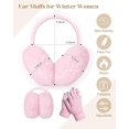 thumbnail image 2 of Winter Ear Muffs Gloves for Women Cute Foldable White Earmuffs Adjustable Ear Warmers Faux Fur Ear Covers Headband, 2 of 6