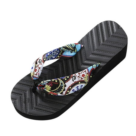 

Sandals Women Flip Flops For Women Fashion Spring And Summer Women Slippers Flip Flops Thick Bottom Wedge Heel Colorful Casual Beach Shoes Beach Sandals For Women Dressy Summer