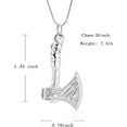thumbnail image 6 of Nordic Viking Axe Cremation Jewelry Battle Axe Pendant Necklace Jewelry Norse Axe/Axe of Perun Necklace Viking Jewelry Memorial Pendant Urn Necklace for Loved One Ashes Holder, 6 of 7