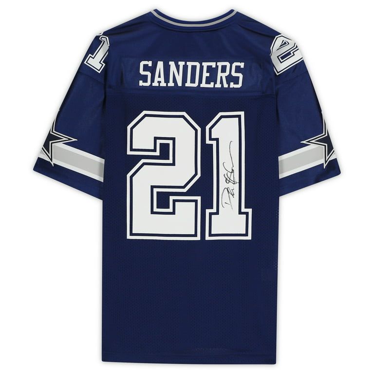 Deion Sanders Navy Dallas Cowboys Autographed Mitchell & Ness Home  Authentic Jersey