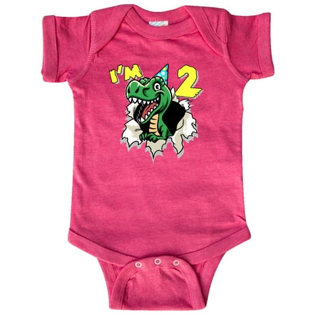 

Inktastic I m 2 Dinosaur Gift Baby Boy or Baby Girl Bodysuit