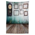 thumbnail image 3 of Ambesonne Vintage Tablecloth Rectangular Table Cover, Old Room Wooden, 52"x70", Green and Brown, 3 of 4
