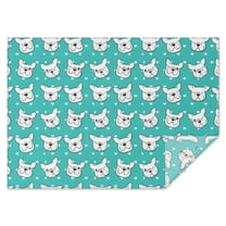 Esign Of Head Pug Dog Rectangle Tablecloth 60"x84",Waterproof Polyester Rectangle Table Cloth, Wipeable Spillproof Polyester Tablecloth for Dining, Camping, Indoor and Outdoor