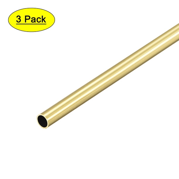 Tubo redondo de latón Uxcell, tubo recto sin costura de 6.5 mm x 0.2 mm