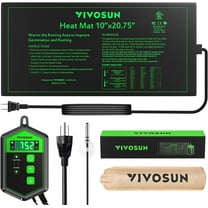 VIVOSUN 10"x20.75" Seedling Heat Mat and Digital Thermostat Combo Set MET Standard
