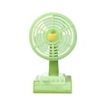thumbnail image 3 of YYV Fruit Print Rechargeable Desktop Fan Three-Speed Quiet Motor Adjustable Tilt Cartoon Table Fan USB Rechargeable Portable Cooling Fan for Dorm Office Home Summer Use, 3 of 7