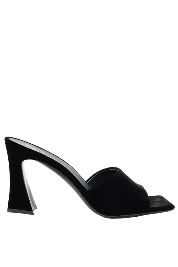 Black Solhene Velvet-Effect Mules, Brand Size 35 ( US Size 5 )