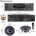 thumbnail image 2 of Technical Pro Home Theater System Kit 6000W 6 Channel Bluetooth Amplifier with 8x 8" Frameless Ceiling Speakers, Mic, 500 ft Speaker Wire and Remote for Home Office Restaurant, 2 of 10