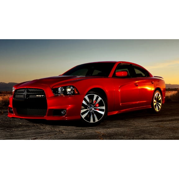 2012 Dodge Charger SRT8 - 12x18 Inch Laminated Poster - Stunning Detail and Bold Colors