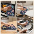 thumbnail image 5 of 2 Pcs Pioneer Flower Floral Print Pattern Kitchen Towels, Funny Microfiber Dish Towel Set, 18" X 26" Tea Towels, 5 of 6