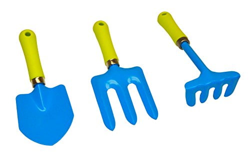 G & F 10011 JustForKids Kids Garden Tools Set, hand rake, shovel, trowel (3 Pieces) by G & F