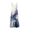 thumbnail image 5 of Vestido de Verano Casual sin Mangas Vestido Largo de Suspensión Impreso, Vestido de Vacaciones Suelto con Cuello en V para Mujeres, 5 of 5