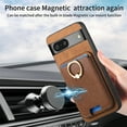 thumbnail image 5 of Allytech Google Pixel 7 Case, Detachable Magnetic Wallet Case with Card Holder & Ring Stand, Support Car Mount, Premium PU Leather Shockproof Durable Protective Slim Case Cover - Brown, 5 of 10
