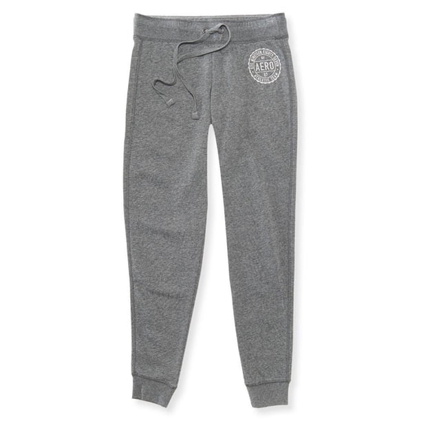 Aeropostale 1987 Team Athletic Jogger Pantalones para mujer, gris, mediano Aeropostale Persona que practica jogging