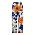 thumbnail image 4 of Dress Pants Women Petite High Waisted Wide Leg Summer Beach Vacation Pants Boho Lounge Casual Palazzo Trousers, 4 of 7