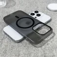 thumbnail image 1 of Ultra Thin Matte Magnetic Wireless Charge Clear Case For iPhone 15 14 Plus 13 16 Pro Max For Magsafe Shockproof Hard PC Cover Black For iPhone 14 Pro, 1 of 6