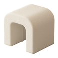 thumbnail image 2 of Elodie Vanity Stool Decorative Fleece Foot Stool for Living Room Hallway Home Decor White, 2 of 8