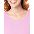 thumbnail image 6 of Fruit of the Loom Women's Soft and Breathable Short Sleeve Crew Top & Pajama Short Set, Sizes S-4X, 6 of 10
