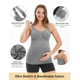 thumbnail image 2 of HOFISH Women's Maternity Nursing Top Breastfeeding Tank Top Tee Shirt Pregnancy Shirt Black, Grey, Navy, Small, 2 of 6