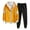 Yellow, variant on Men's Tracksuits 2 Piece Set Color Patchwork Loose Fit Hoodie Sweatshirt and Joggers Sweatpants Sets Versatile Pullover Suit with Pocket Black L