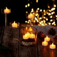 thumbnail image 6 of Agptek 100 Pieces Amber Yellow LED Tealight Battery Operated Candles Wedding Party Dinner Deco, 6 of 8