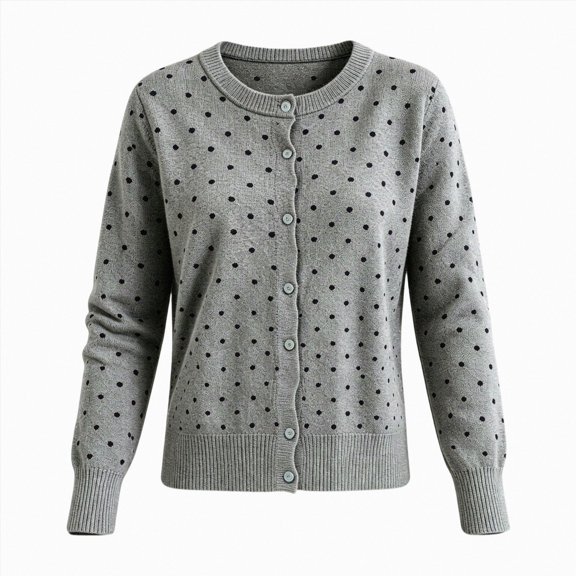 ZIXKCGDSE Women's Lightweight Knit Cardigan Cute Soft Button-Down Sweater Versatile Fall Tops Size S