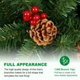 thumbnail image 3 of 7/8ft Full Artificial Christmas Tree - Realistic Pine Design, 1000/1300 Tips, Sturdy Metal Hinges & Base, Easy Assembly & Storage with Included Tree Skirt for Home/Office Holiday Decor, 3 of 17